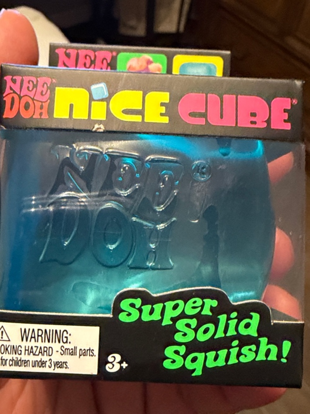 Authentic NeeDoh Nice Cube Super Solid Squish - Blue